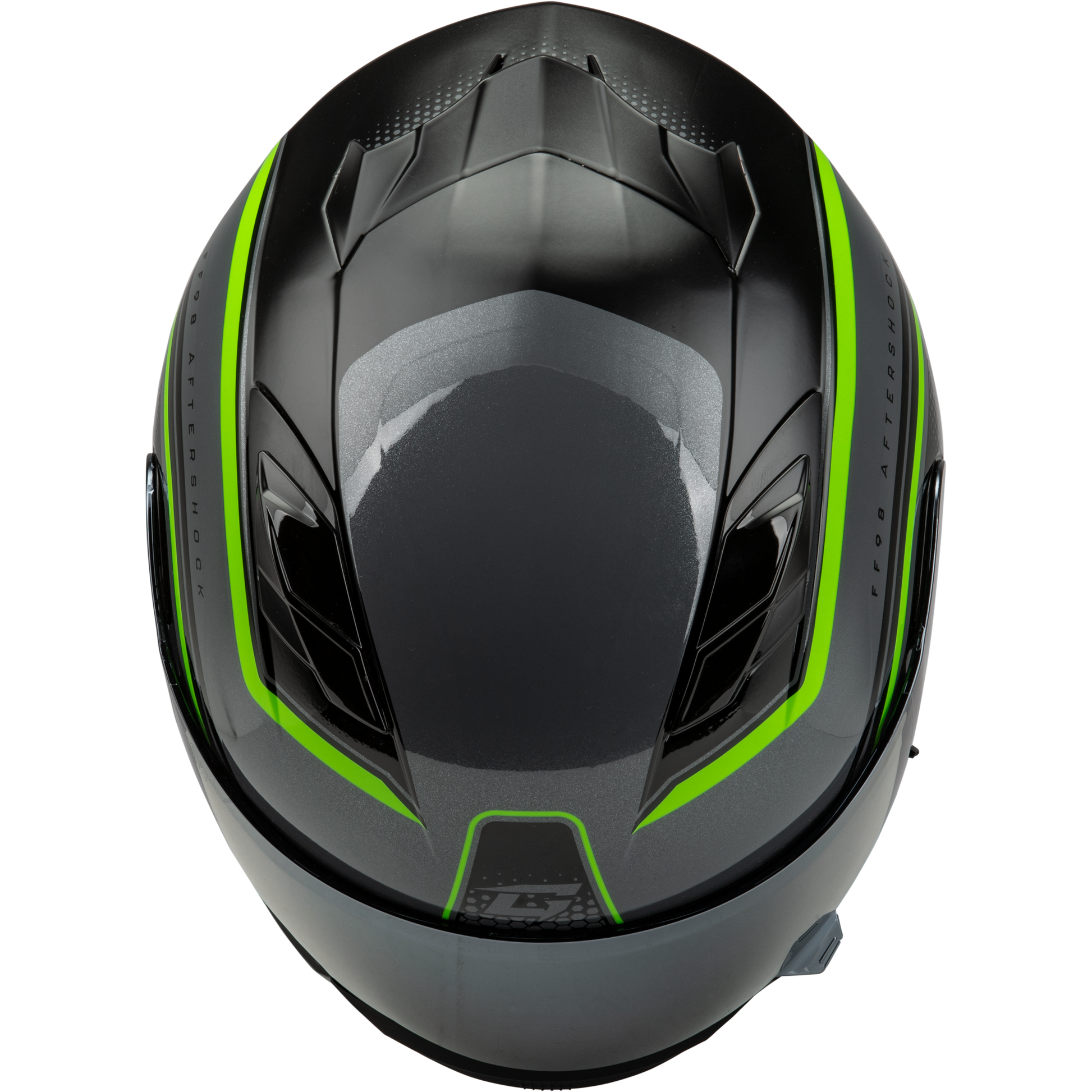 Ff 98 Aftershock Helmet Grey/Neon Green 2x