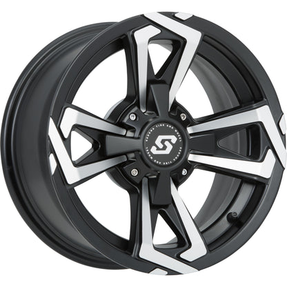 Riot Wheel 14x7 4/156 4+3 (+5mm) Blk/Machined