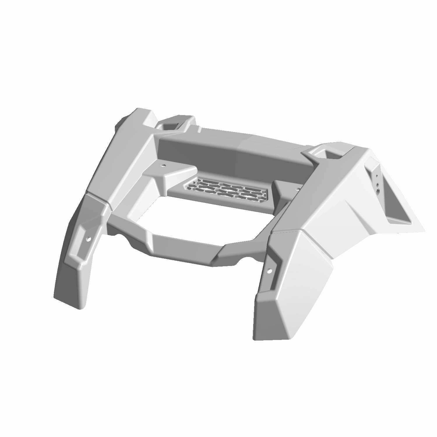 Polaris ATV Front Cover, Lower, Gloss Black, Genuine OEM Part 5451442-070, Qty 1