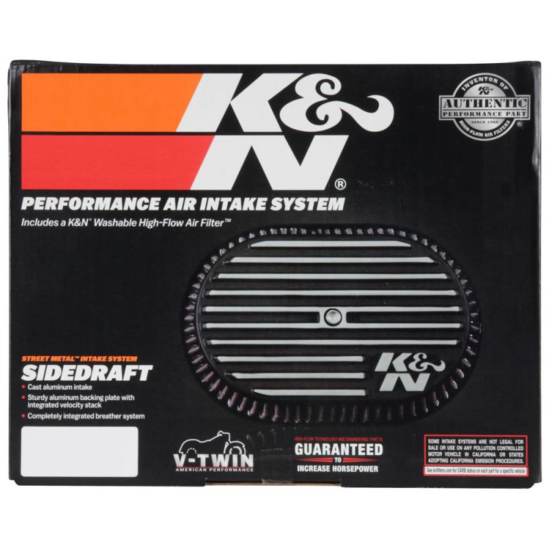 K&N Street Metal Intake System for 12-16 Harley-Davidson Road King 103cl Side Draft Touring
