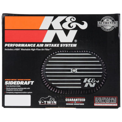 K&N Street Metal Intake System for 12-16 Harley-Davidson Road King 103cl Side Draft Touring