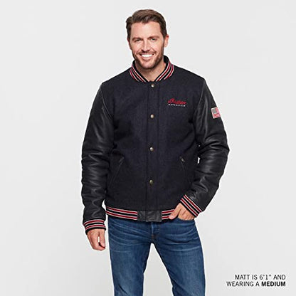 Indian Motorcycle Men's Varsity 2 Gray Jacket