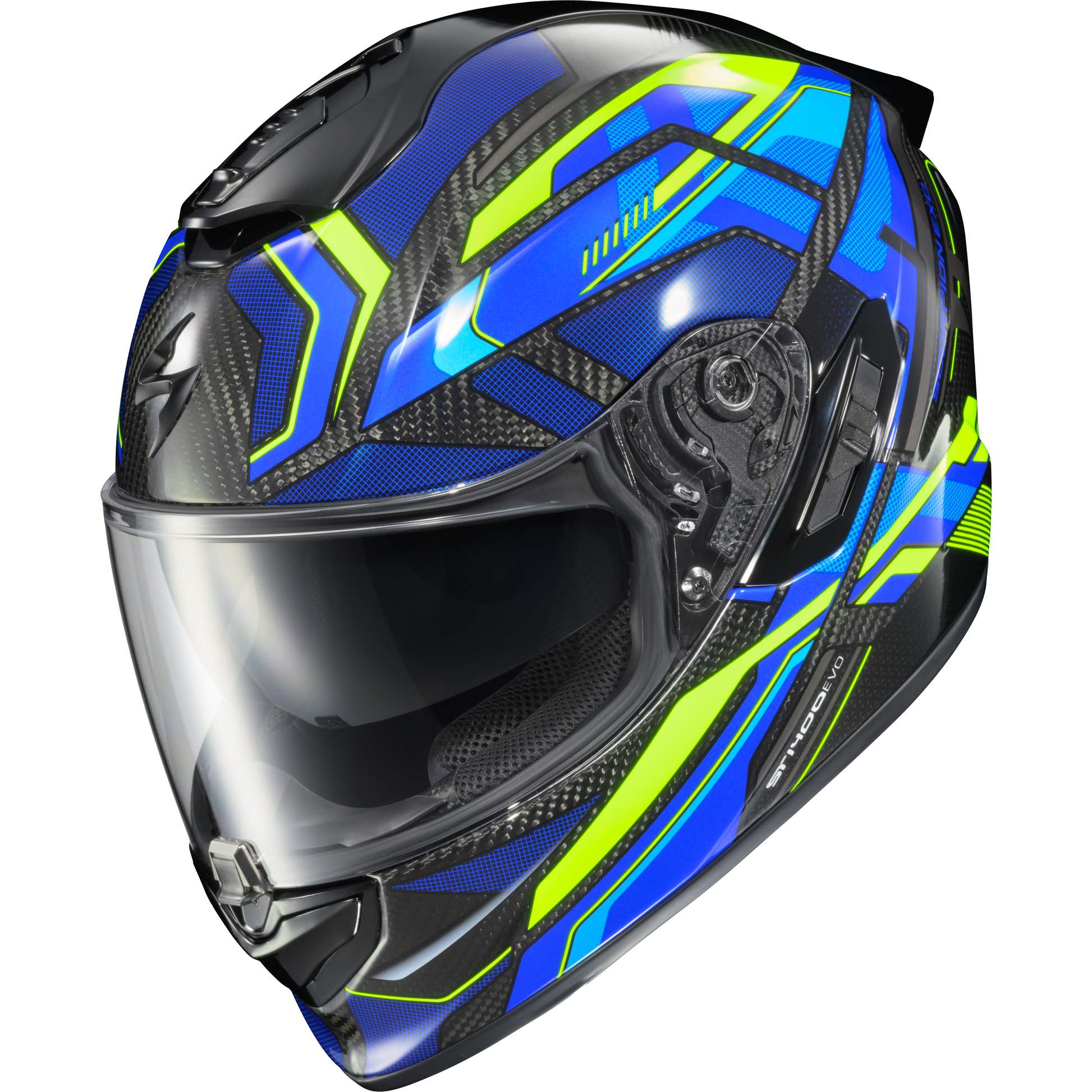 Exo St1400 Evo Carbon Helmet Hex Gloss Blue Xl