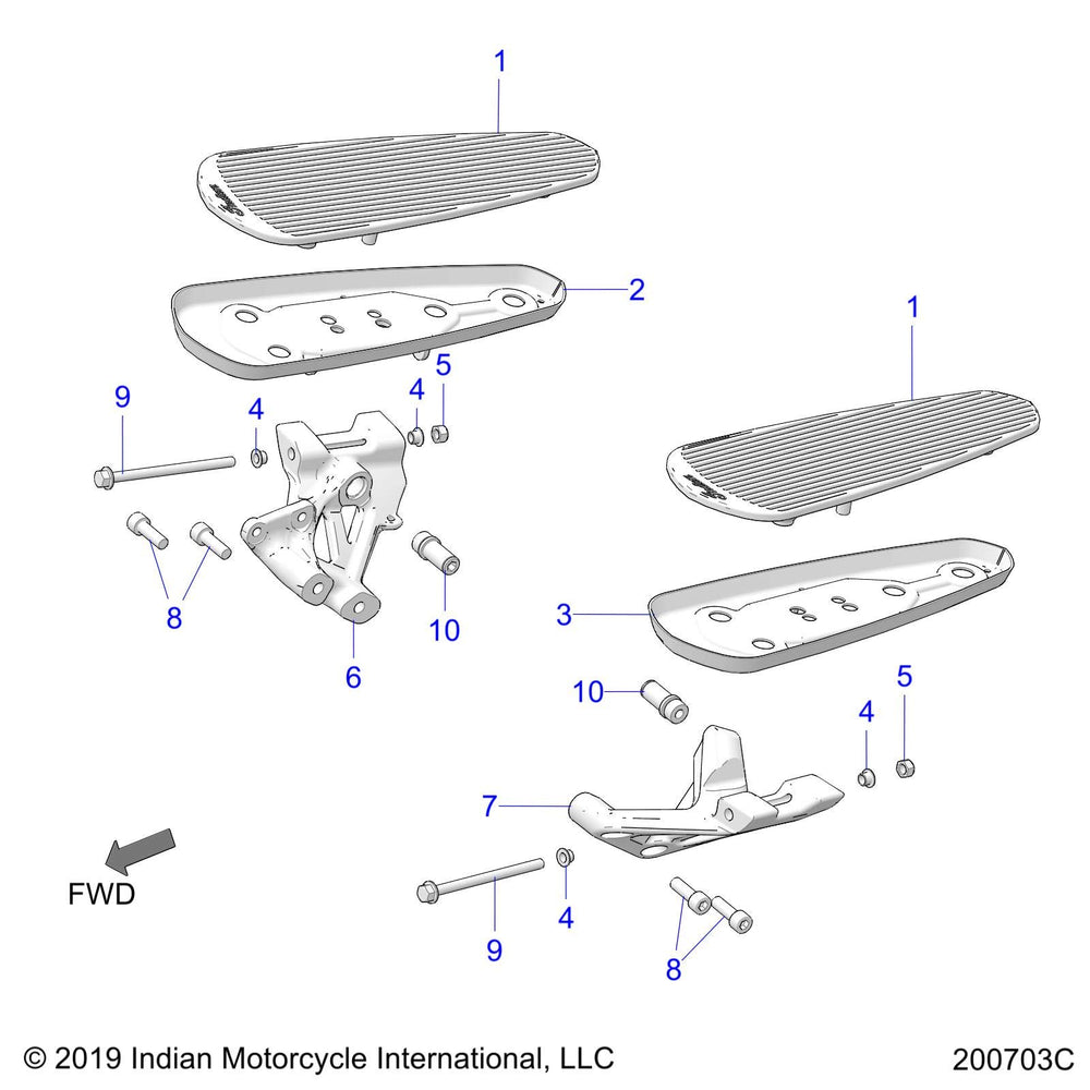 
                      
                        Indian Motorcycle Floorboard Support for Driver Side for Specific Pursuit Limited, Pursuit Dark Horse and Challenger Limited, Challenger Dark Horse Models and More, RH, Black, Qty 1-5143227-463
                      
                    