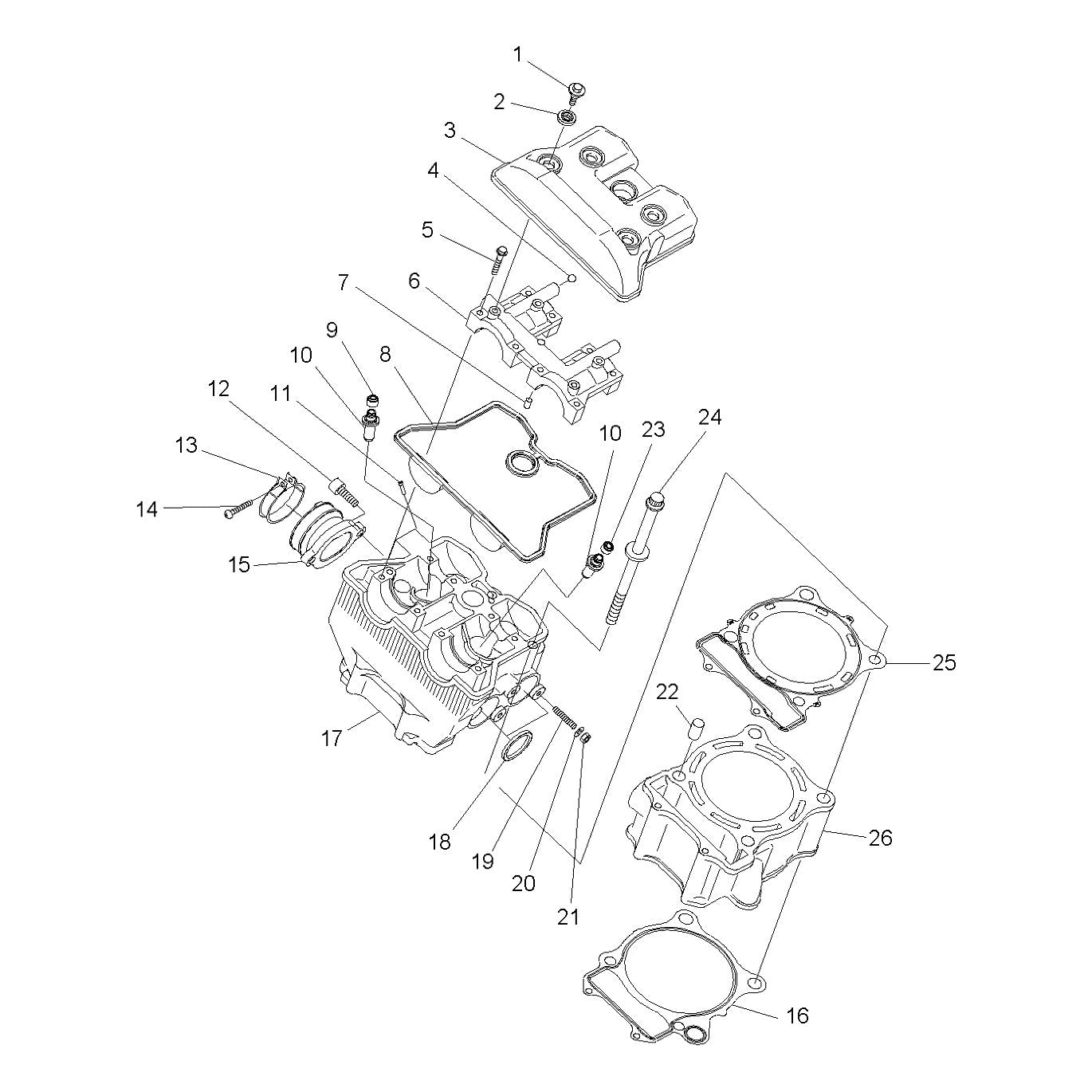 Polaris ATV O-Ring, Head Cover, Genuine OEM Part 3089441, Qty 1