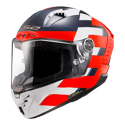 LS2 Helmets ALLIANCE - RED / WHITE / BLUE - Thunder Carbon LG - 805-2144