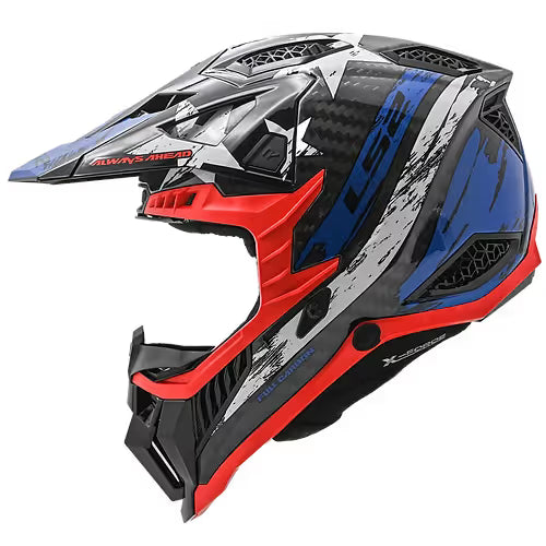 LS2 Helmets USA - GLOSS CARBON/RED/WHITE/BLUE - X-Force Carbon 3XL - 703-2157