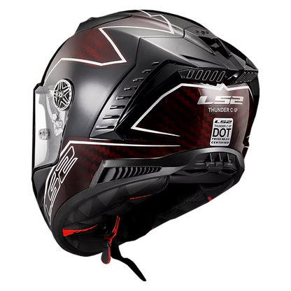 LS2 Helmets LIGHTNING - RED / GRAY / BLACK - Thunder Carbon LG - 805-2134