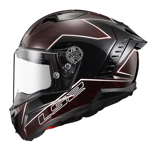 LS2 Helmets LIGHTNING - RED / GRAY / BLACK - Thunder Carbon 2XL - 805-2136