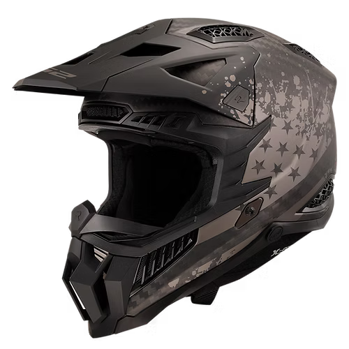LS2 Helmets BLACK FLAG - MATTE BLACK - X-Force Carbon 3XL - 703-2117