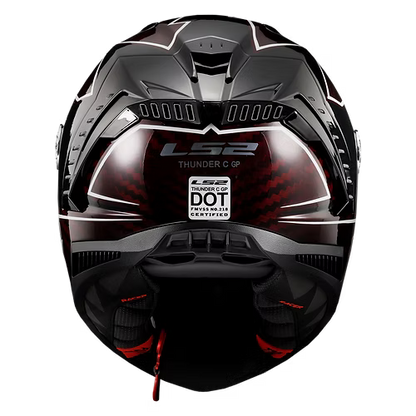 LS2 Helmets LIGHTNING - RED / GRAY / BLACK - Thunder Carbon LG - 805-2134