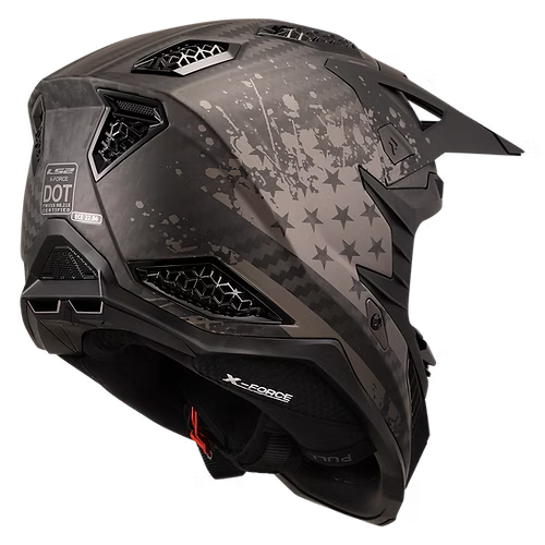 LS2 Helmets BLACK FLAG - MATTE BLACK - X-Force Carbon 3XL - 703-2117