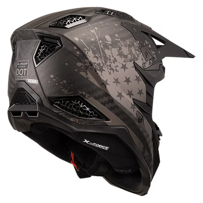 LS2 Helmets BLACK FLAG - MATTE BLACK - X-Force Carbon LG - 703-2114