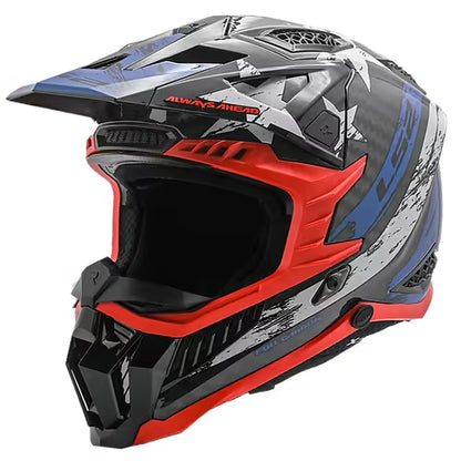 LS2 Helmets USA - GLOSS CARBON/RED/WHITE/BLUE - X-Force Carbon LG - 703-2154