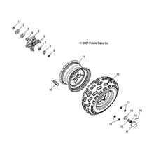 Polaris ATV Wheel Rim, Medium Gloss Black, Phoenix, Genuine OEM Part 0453000-067, Qty 1