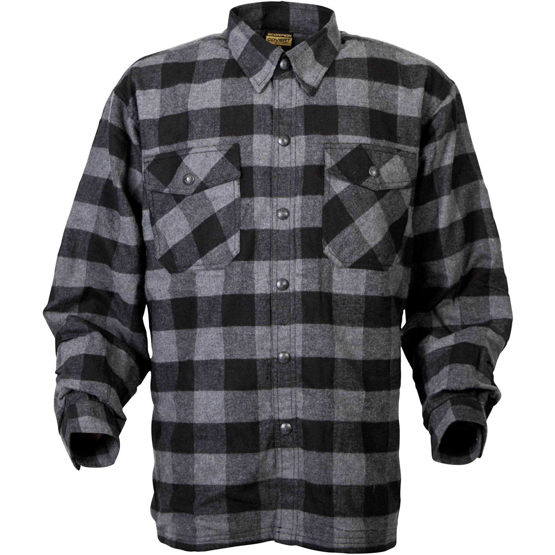 Covert Moto Flannel Black/Grey Lg