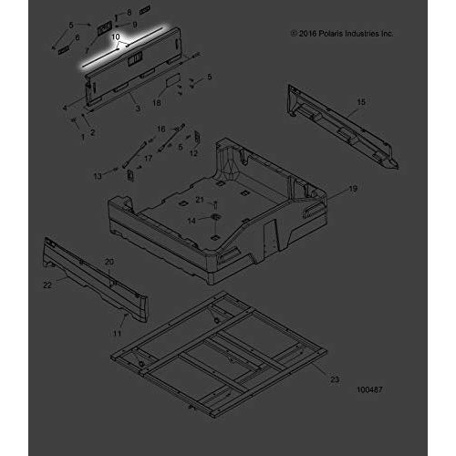 Polaris ATV Tailgate Latch Shift, Genuine OEM Part 5132373, Qty 1