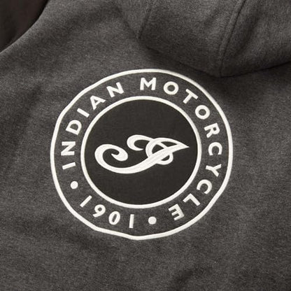 Indian Motorcycle Women's Charcoal Black Contrast Hoodie, Gray