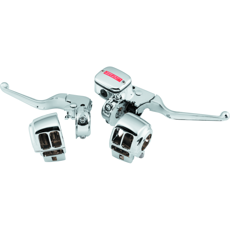 Bikers Choice 96-07 FLT Chrome Handlebar Control Kit W/O Switches 11/16 Bore