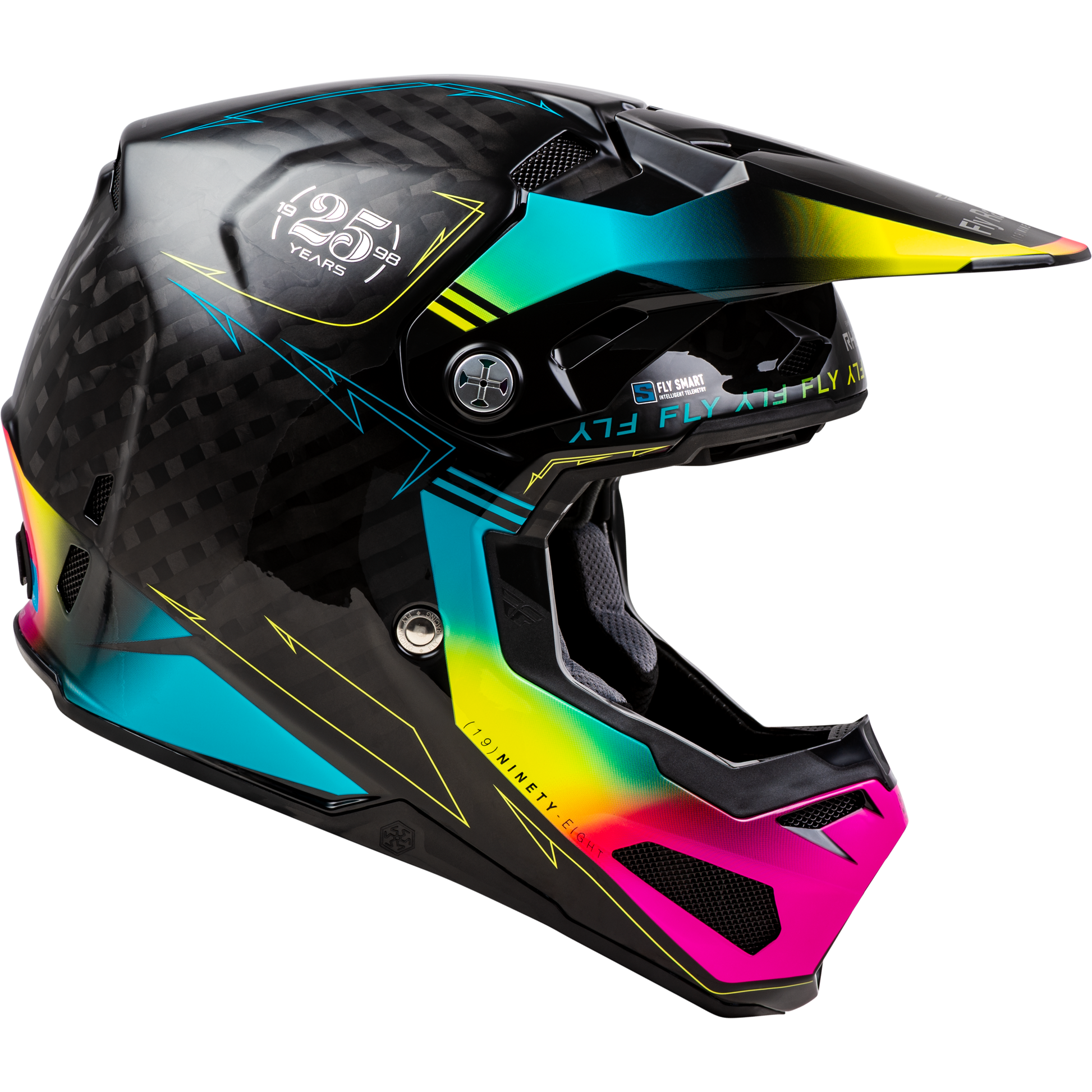 Formula S Carbon Legacy Helmet Black/Electric Blu/Fuschia 2x