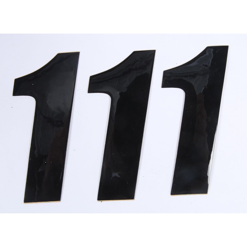 Number 1 Black 4" 3/Pk