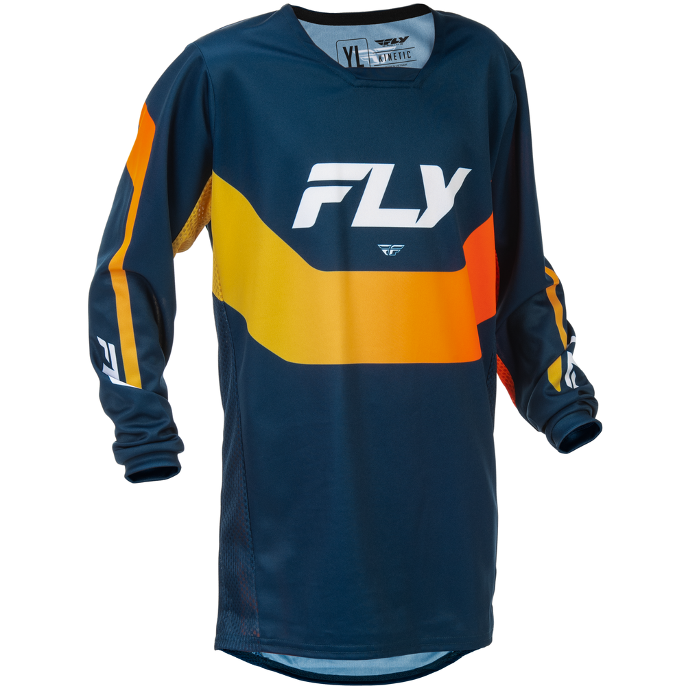 Youth Kinetic Jersey Navy/Orange Yl