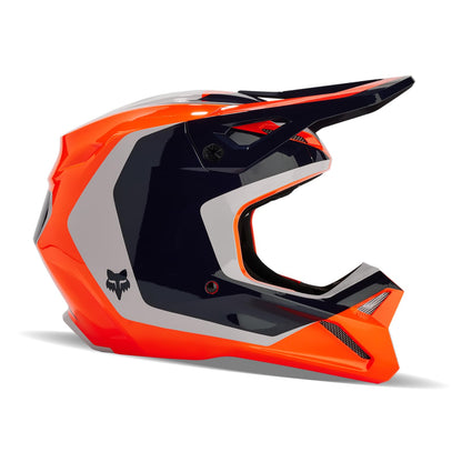 Fox Racing V1 MOTOCROSS HELMET, NITRO FLO ORANGE, Large
