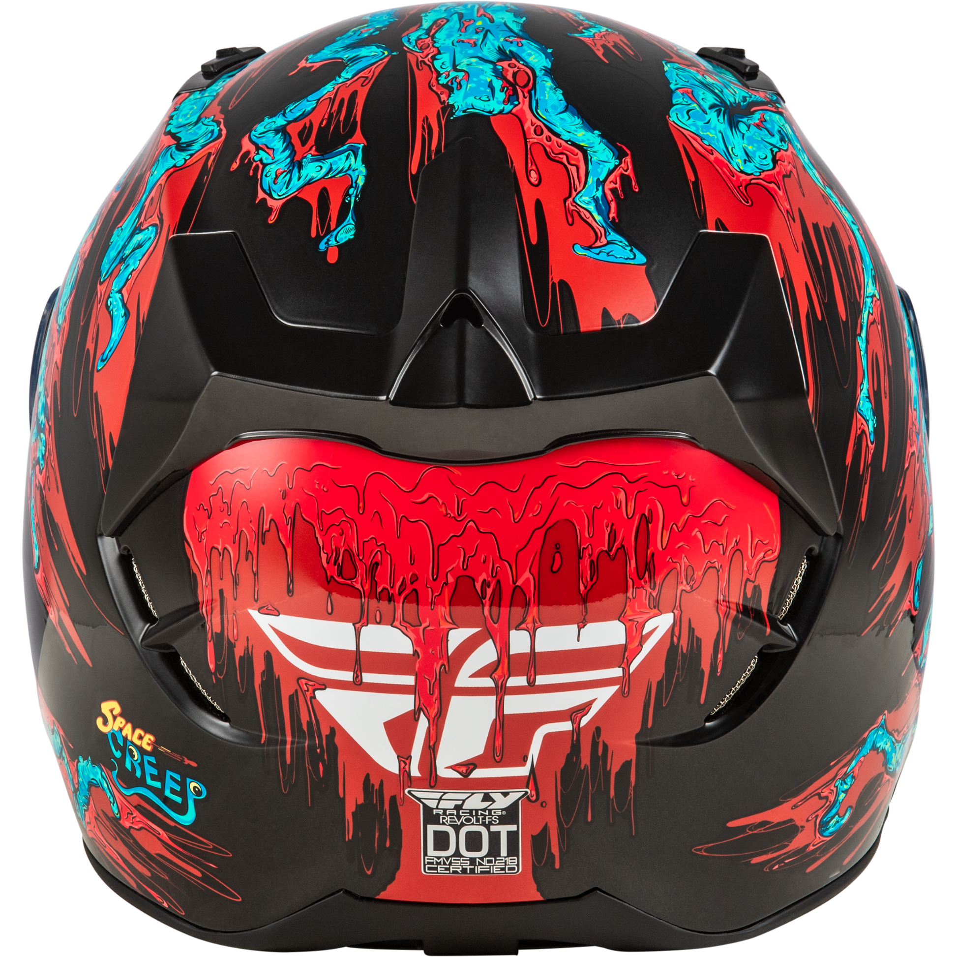 Revolt Space Creep Helmet Light Blue/Black/Red Xs