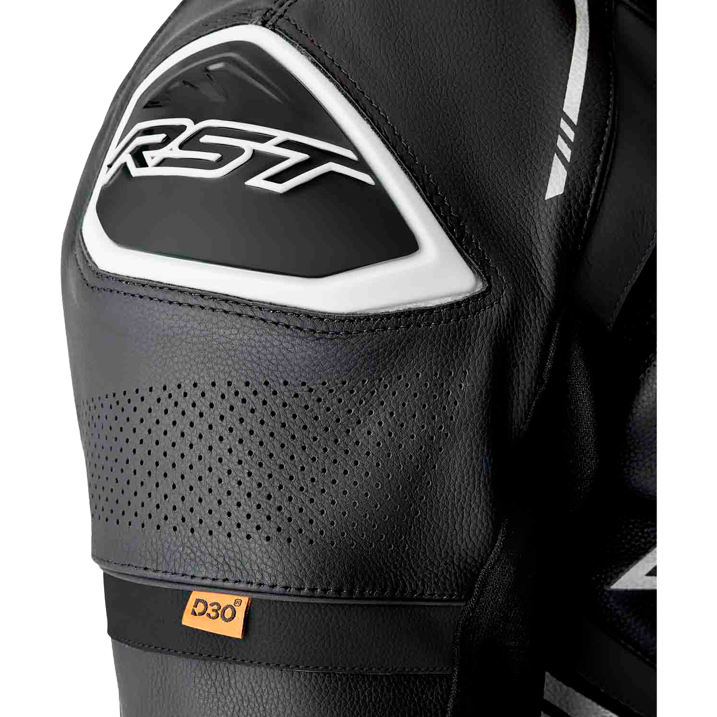 S1 D3o Suit Blk/Whi Leather Md