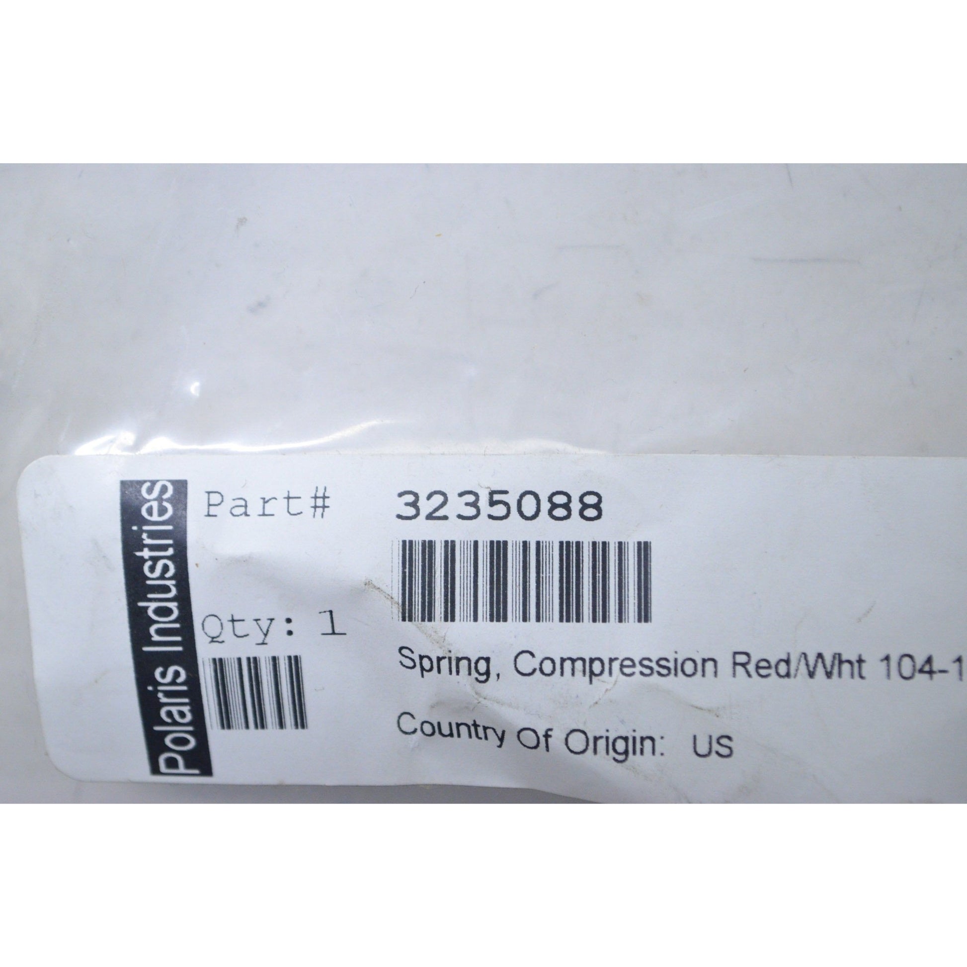 Polaris RZR Driven Spring, 105-169#, Genuine OEM Part 3235088, Qty 1