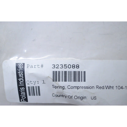 Polaris RZR Driven Spring, 105-169#, Genuine OEM Part 3235088, Qty 1