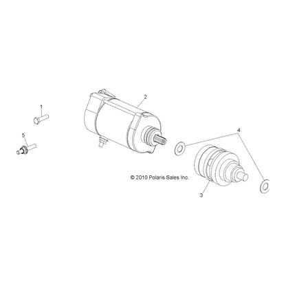 Polaris Ranger Starter, ATV, Genuine OEM Part 4013268, Qty 1