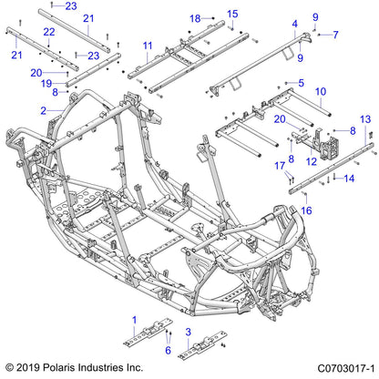 Polaris RZR WELD-MOUNT,SHIFT/SCM,ECOAT,MP, Genuine OEM Part 1024844-329, Qty 1