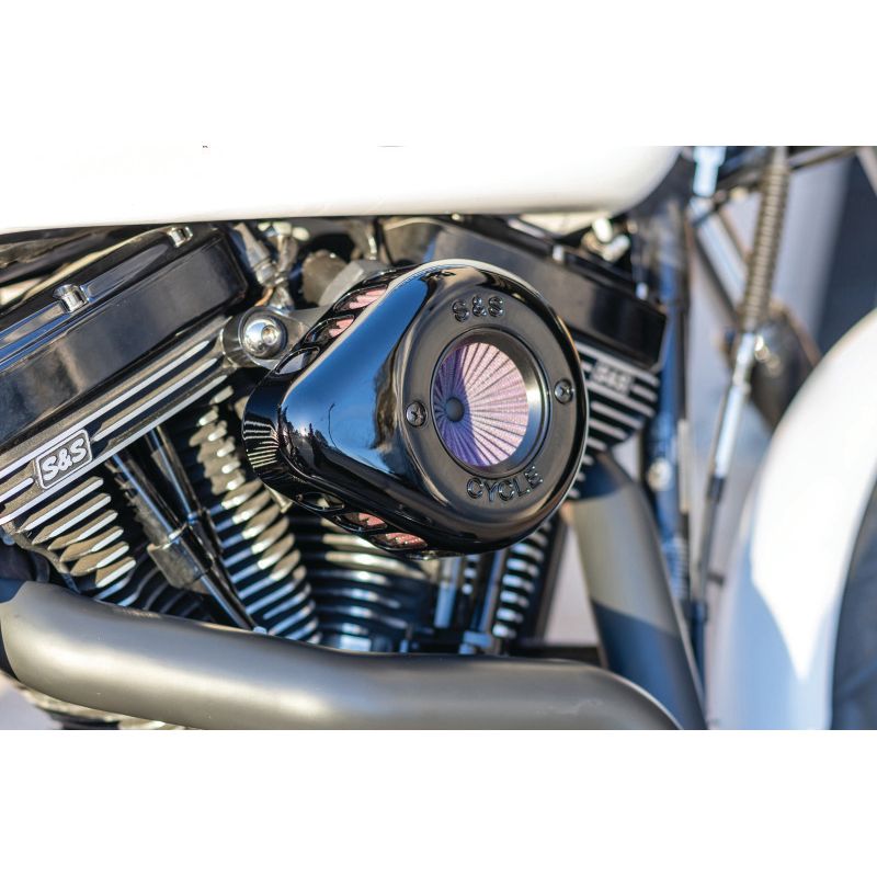 S&S Cycle 01-17 BT Stealth Air Stinger Kit w/ Gloss Black Teardrop