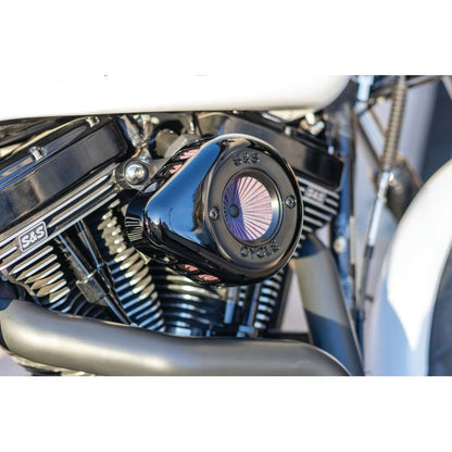 S&S Cycle 01-17 BT Stealth Air Stinger Kit w/ Gloss Black Teardrop