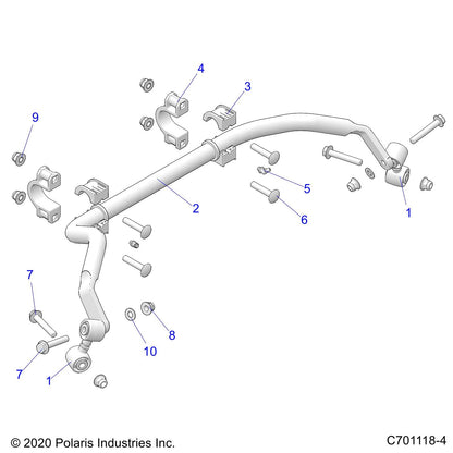 Polaris RZR Stabilizer Bar, Genuine OEM Part 5337080, Qty 1
