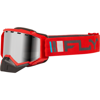 Zone Snow Goggle Red/Charcoal W/ Silver Mirror/Smoke Lens