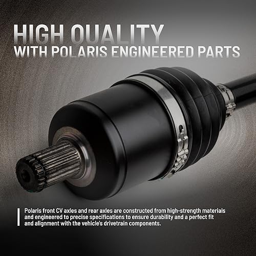 Polaris RZR Rear Half Shaft CV Axle for 2017-2019 570, 2018-2019 570 EPS, 2020-2021 Trail 570 Premium and 2020-2022 Trail 570 Models, Full Assembly, Genuine OEM Part, Black, Qty 1-1333657