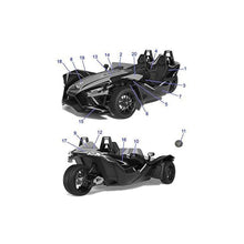 Polaris Slingshot DECAL-Hood,STRIP,RH,BLACK, Genuine OEM Part 7187348, Qty 1