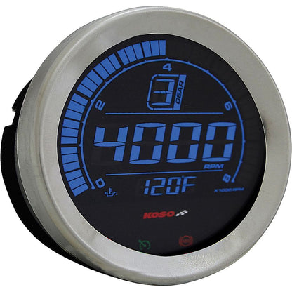 Hd 02 Series Gauge Kit Silver Bezel Oil Temp