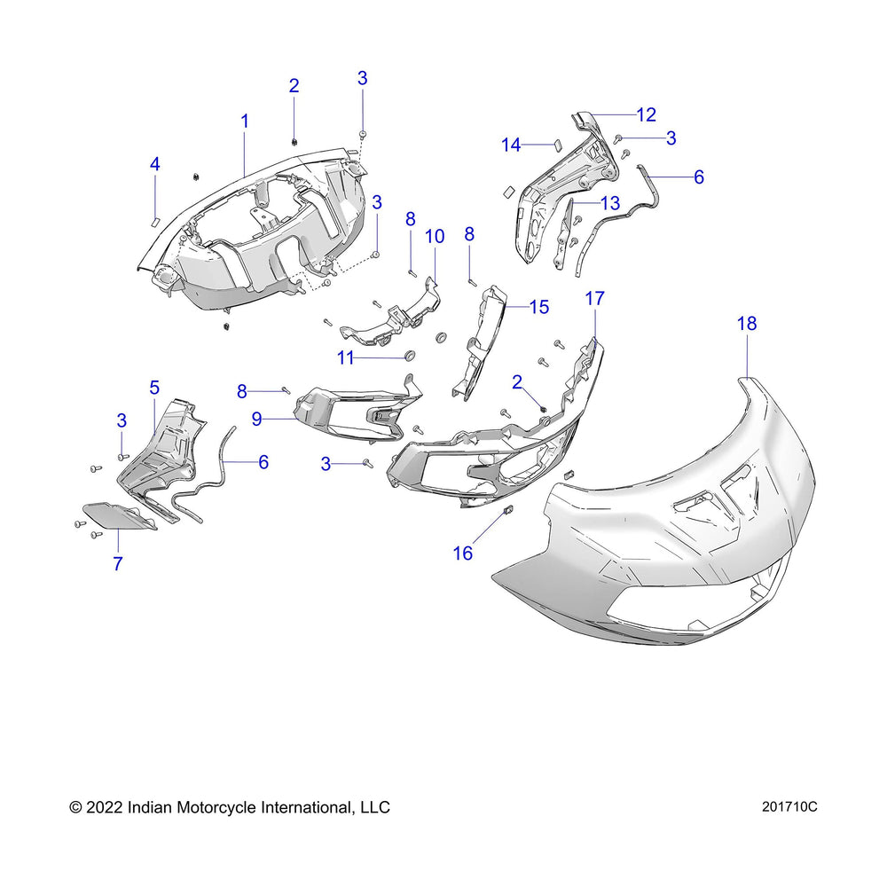 
                      
                        Polaris Indian Motorcycle Bezel Headlight Assembly, [incl. 4], Genuine OEM Part 2637655, Qty 1
                      
                    