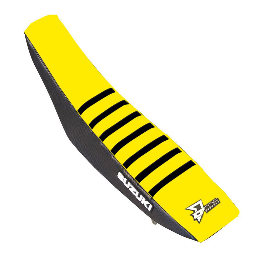 Seat Cover Black/Yellow W/Ribs