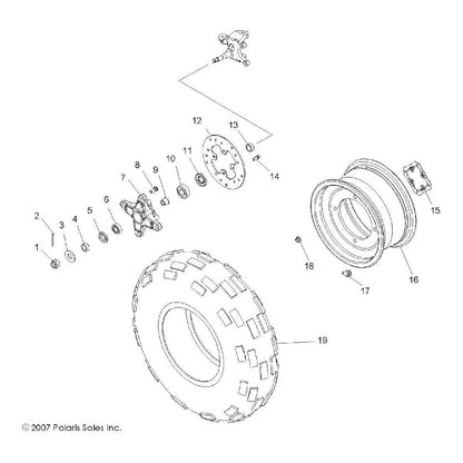Polaris ATV Brake Disc, Genuine OEM Part 5247752, Qty 1