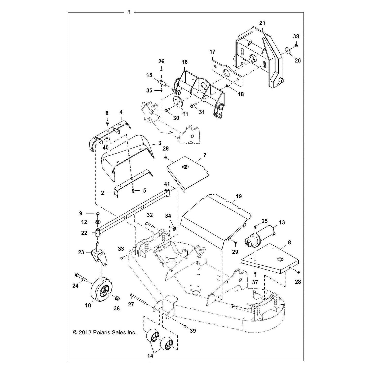Polaris Off Road Discharge Cover, Genuine OEM Part 3120379, Qty 1