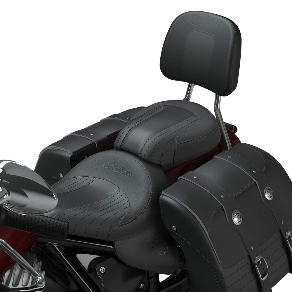 
                      
                        Indian Motorcycle Passenger Backrest Pad Touring for Specific Chief, Chief Bobber, Super Chief, Sport Chief Models and More, All-Weather Black Vinyl, for Comfort and Support - 2884801-VBA
                      
                    