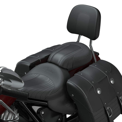 Indian Motorcycle Passenger Backrest Pad Touring for Specific Chief, Chief Bobber, Super Chief, Sport Chief Models and More, All-Weather Black Vinyl, for Comfort and Support - 2884801-VBA