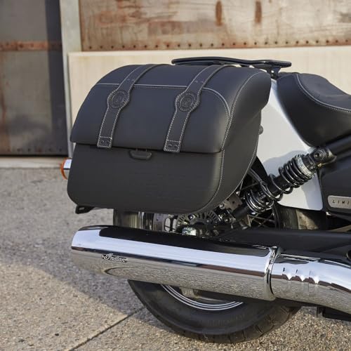 
                      
                        Indian Motorcycle Saddle Bags for Specific Scout Models, Touring Waterproof Black Vinyl Motorcycle Hard Saddlebags, Powersports Saddle Bags for Motorcycle Storage, 1 Pair - 2890257-VBA
                      
                    