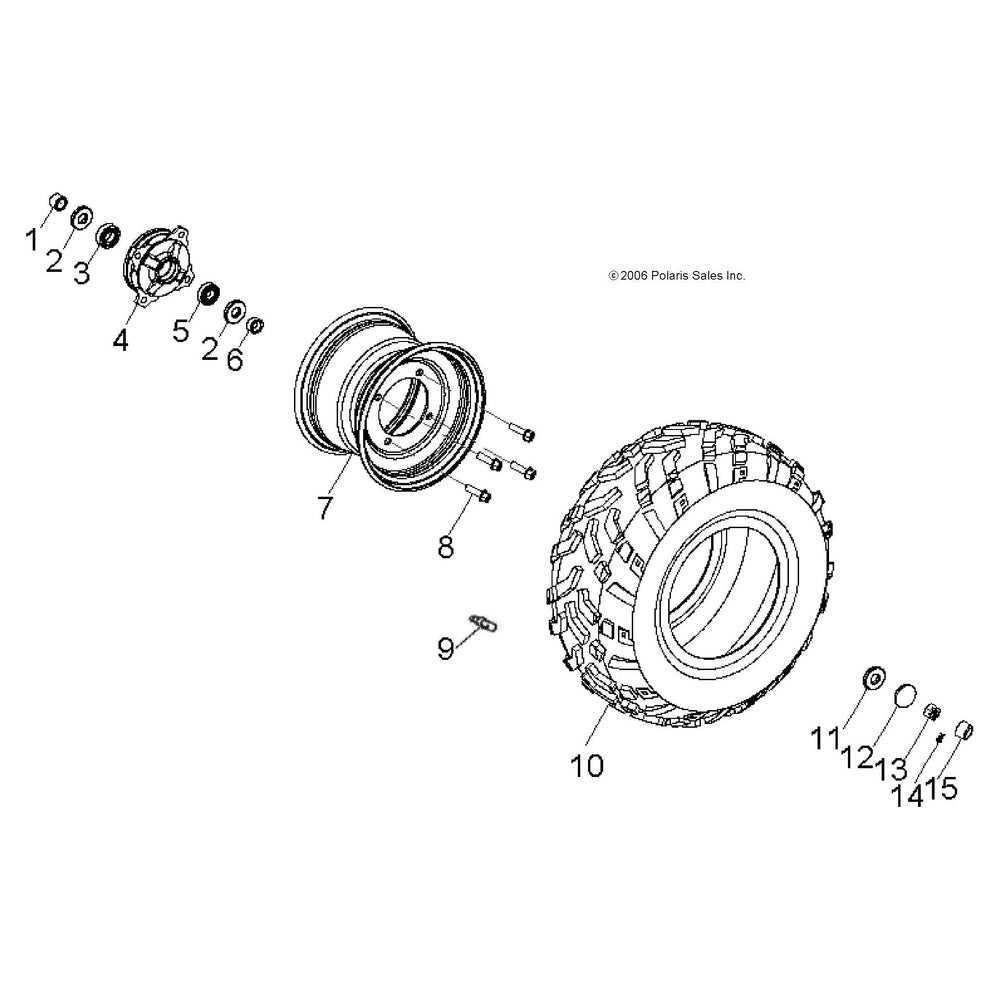 
                      
                        Polaris ATV Tire, 19x7-8, Part 0450950
                      
                    