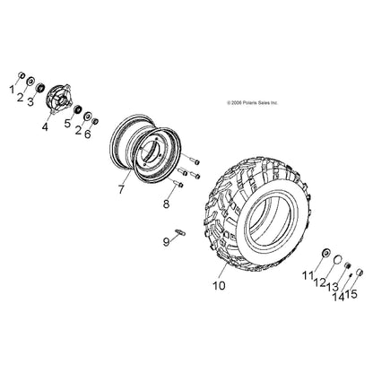 Polaris ATV Tire, 19x7-8, Part 0450950