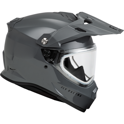 Trekker Cw Solid Helmet Dual Shld Grey Xs